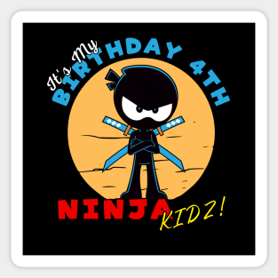 ninja birthday 4th Sticker